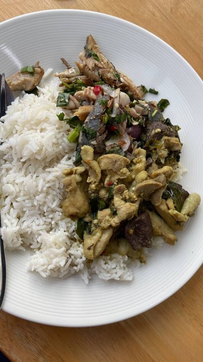 ข้าวราดแกง2อย่าง