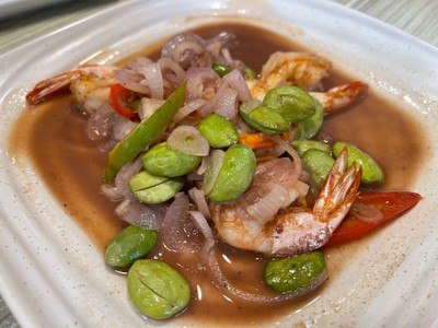 กุ้งผัดสะตอ