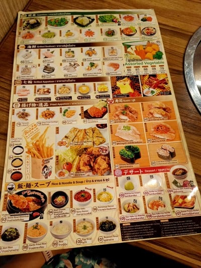 ป้ายราคาหรือสมุดเมนู