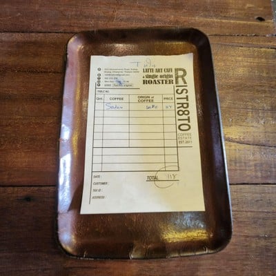 ป้ายราคาหรือสมุดเมนู