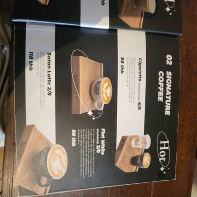 ป้ายราคาหรือสมุดเมนู