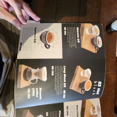 ป้ายราคาหรือสมุดเมนู