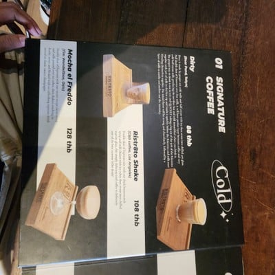 ป้ายราคาหรือสมุดเมนู