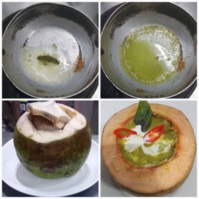 วิธีทำ แกงเขียวหวานปลาหมึกยัดไส้ในมะพร้าวอ่อน วิธีทำ แกงเขียวหวานปลาหมึกยัดไส้ในมะพร้าวอ่อน