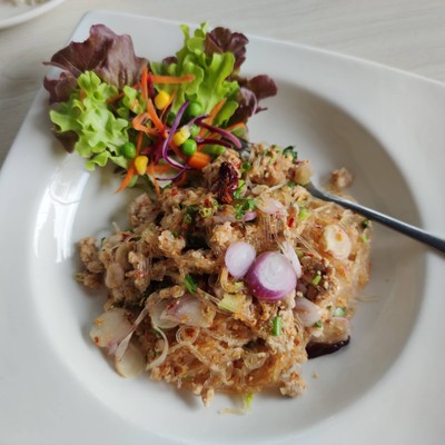 ลาบวุ้นเส้น Laab Glass Noodles