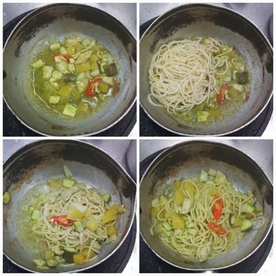 วิธีทำ สปาเก็ตตี้เขียวหวานไก่ วิธีทำ สปาเก็ตตี้เขียวหวานไก่