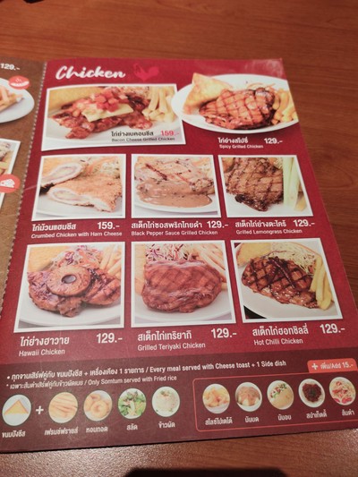 ป้ายราคาหรือสมุดเมนู