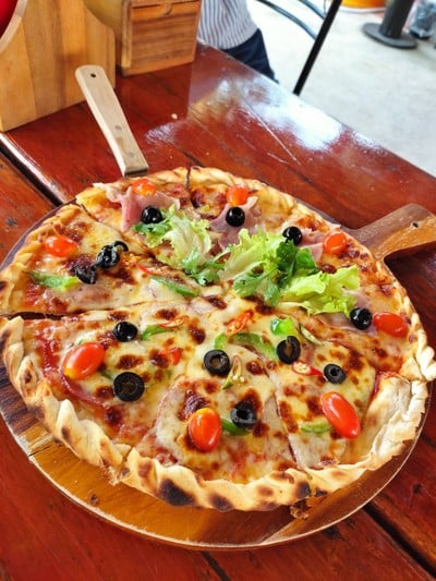 พิซซ่าพาร์มาแฮม+เปปเปอโรนี่