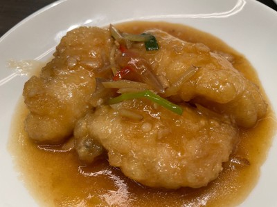 เนื้อปลาผัดเต้าเจี้ยว