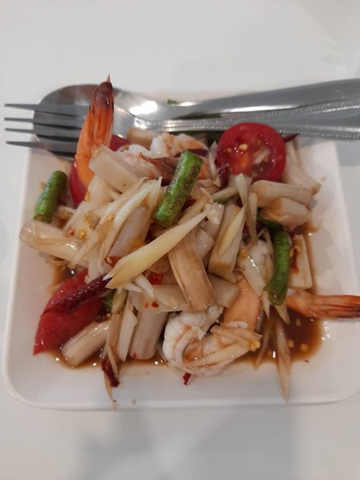 ตำไหลบัวกุ้งสด