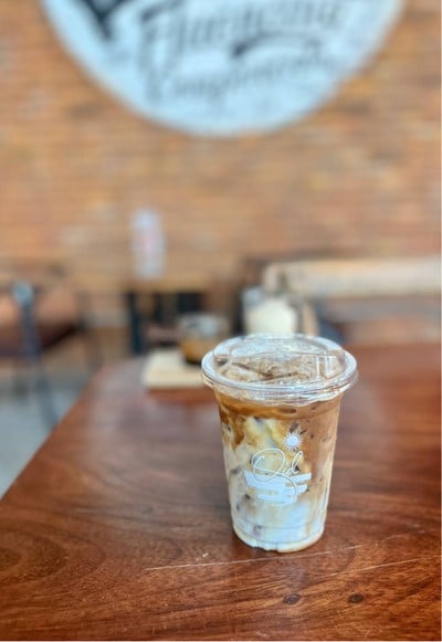 ☕️ Iced Latte. (Price 70 Baht.)