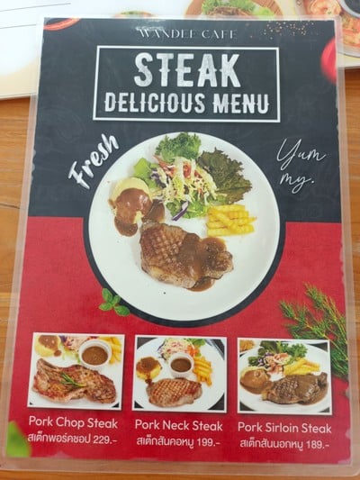 ป้ายราคาหรือสมุดเมนู