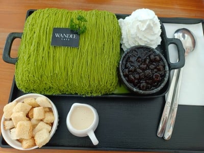 บิงซูสายไหมชาเขียวมุกไต้หวัน