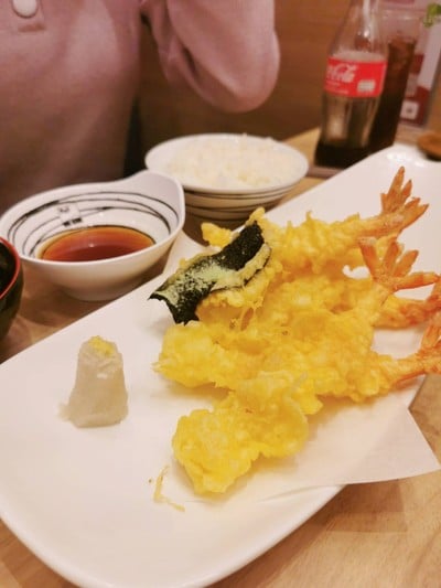 ข้าวหน้ากุ้งเทมปุระ