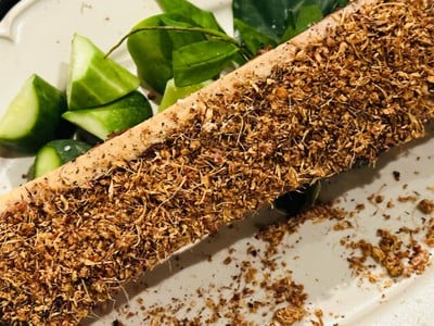 ไขกระดูกวัวเผาและน้ำพริกข่า ใหญ่