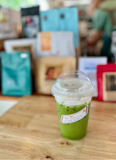 🍵 Iced Green Tea. (Price 50 Baht.)