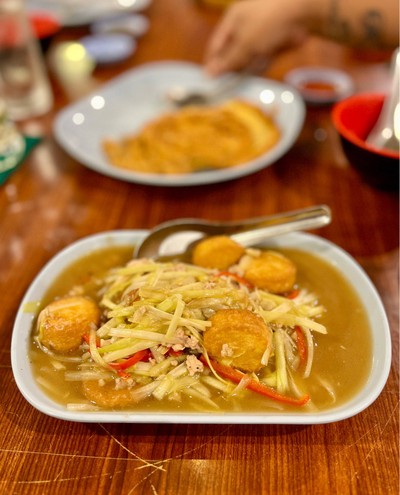 🥘 กุ๋ยช่ายขาวเต้าหู้หมูสับ. (ราคา 120 บาท.)