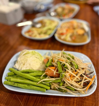 🥗 ส้มตำปู-ปลาร้า. (ราคา 70 บาท.)