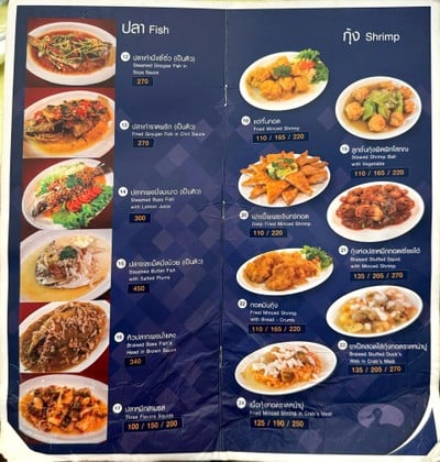 ป้ายราคาหรือสมุดเมนู