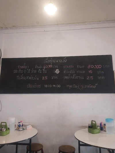 ป้ายราคาหรือสมุดเมนู