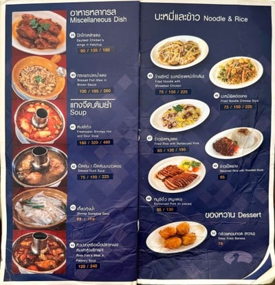 ป้ายราคาหรือสมุดเมนู
