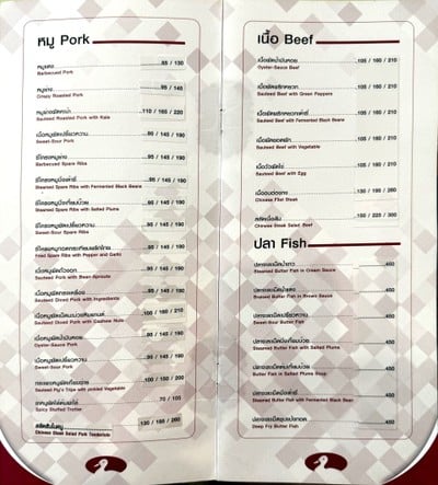 ป้ายราคาหรือสมุดเมนู