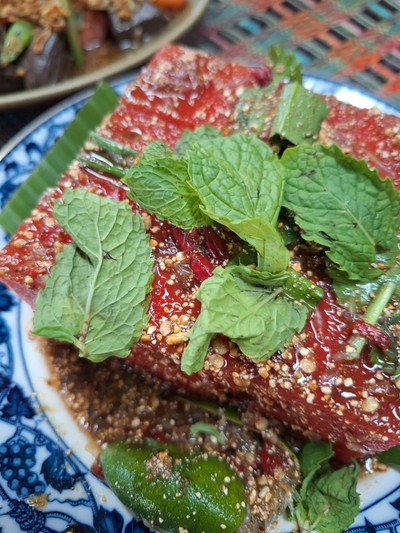 ตำแตงโมปลาร้าหอม