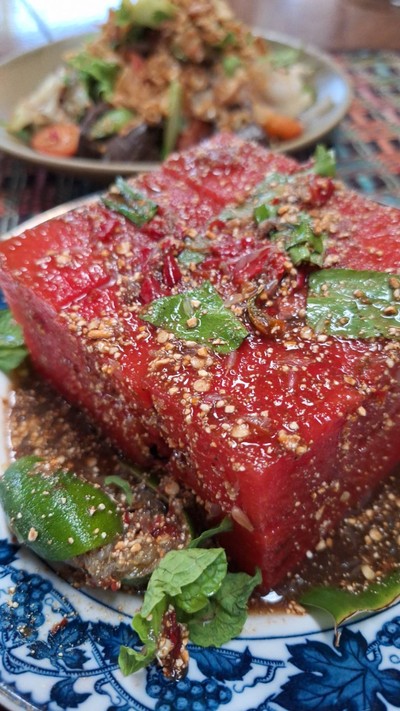 ตำแตงโมปลาร้าหอม