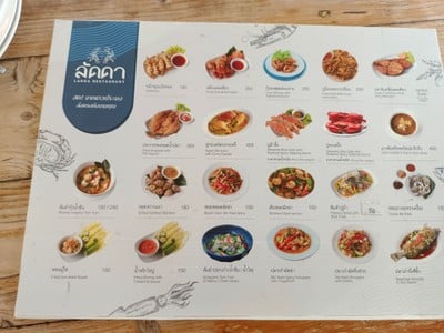 ป้ายราคาหรือสมุดเมนู