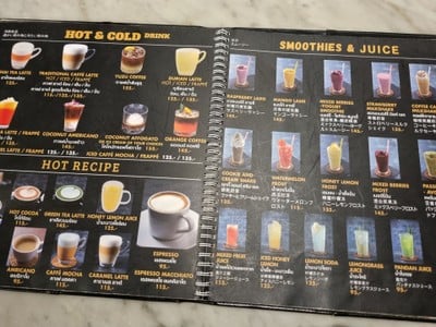 ป้ายราคาหรือสมุดเมนู