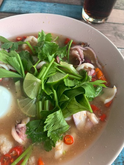 หมึกไข่นึ่งมะนาว