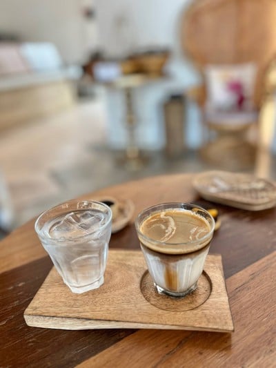 ☕️ Dirty Coffee. (Price 110 Baht.)