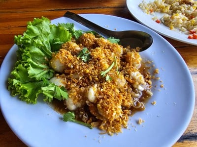 เมนูของร้าน เรือนน้ำซีฟู๊ด ศรีราชา