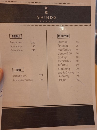 ป้ายราคาหรือสมุดเมนู