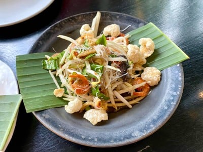 เมนูของร้าน บ้านส้มตำ พระนั่งเกล้า