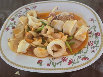 หมึกผัดไข่เค็ม