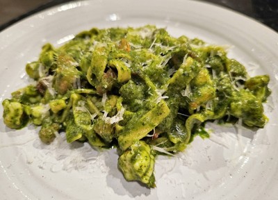 Fettucini Prawn&Pancetta Pesto Sauce