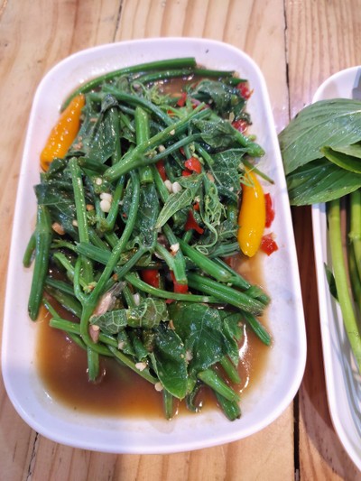 ผัดยอดฟักแม้ว