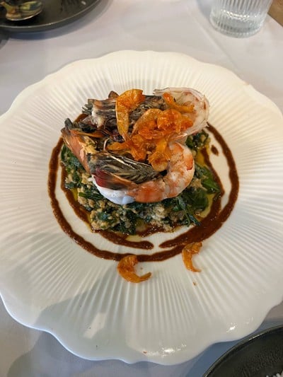 ใบเหลียงผัดซอสมันกุ้ง