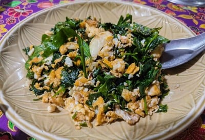 ผักเหมียงผัดไข่