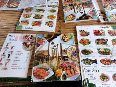 ป้ายราคาหรือสมุดเมนู
