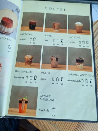 ป้ายราคาหรือสมุดเมนู