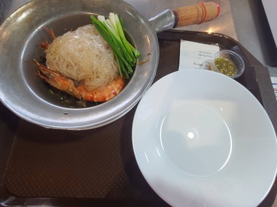 กุ้งอบวุ้นเส้น ( 290 บาท )+เพิ่มวุ้นเส้น 20 บาท