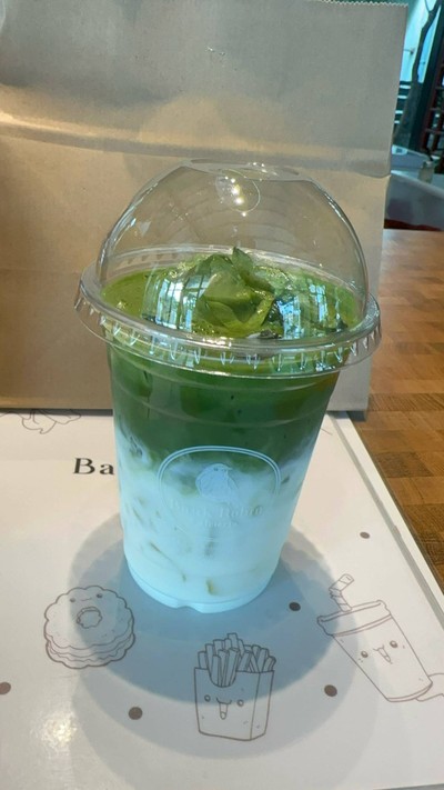 Pure macha latte