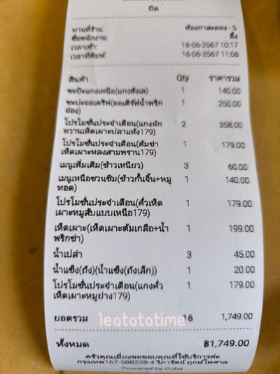 ป้ายราคาหรือสมุดเมนู