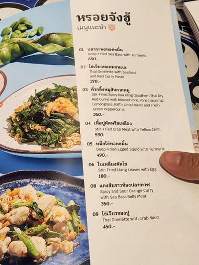 ป้ายราคาหรือสมุดเมนู
