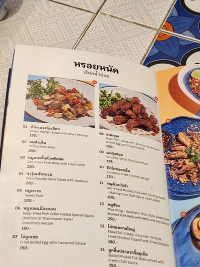 ป้ายราคาหรือสมุดเมนู