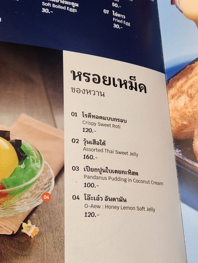 ป้ายราคาหรือสมุดเมนู