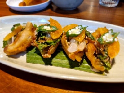 Deep Fried Pomfret And Scented Citrus Salad