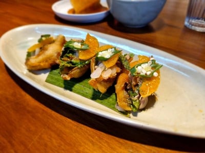 Deep Fried Pomfret And Scented Citrus Salad